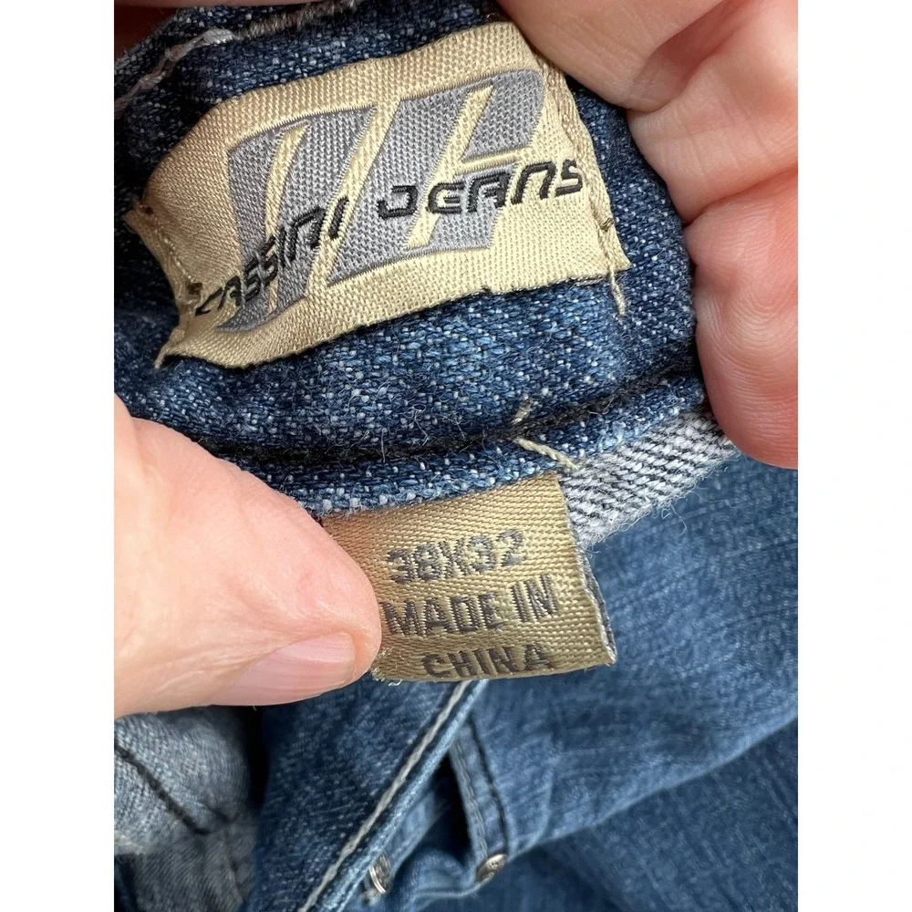Cassini Jeans Mens 38x32 Blue Medium Wash Straight Leg Denim Pants